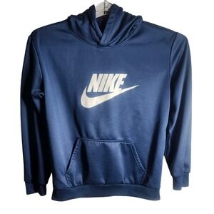 Nike Pullover Hoodie Sweatshirt 2XL Mens Blue White Logo‎ Pocket Defect FLAWS